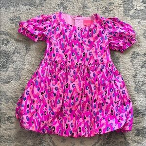 Pink Leopard Print Dress Lilly Pulitzer Toddler size 3